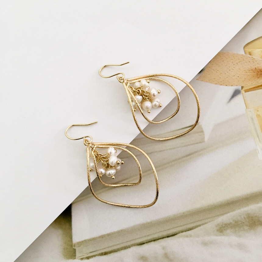 Frannet Pearl Freshwater Pearl Drop Earrings Styli