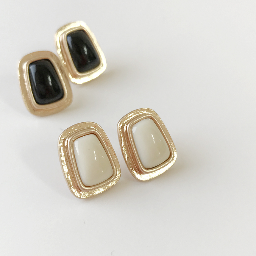 Button Vintage Antique Earring Simple Earring Drop