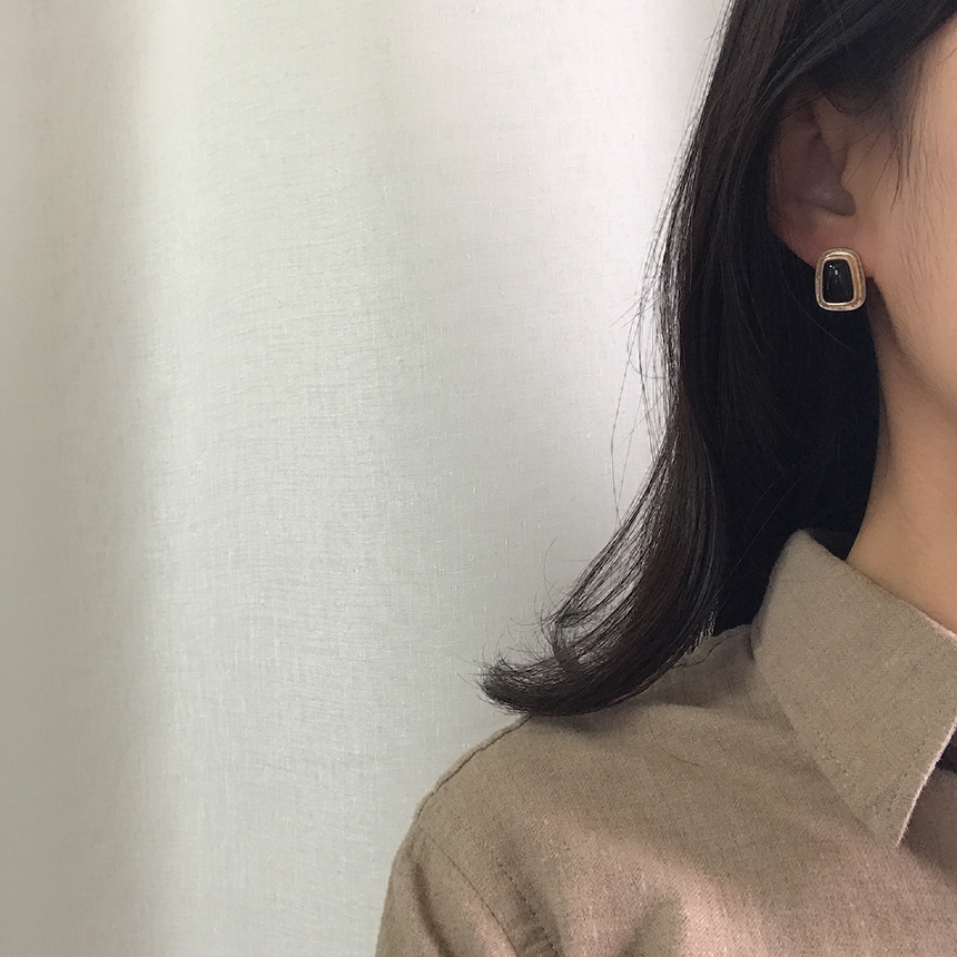 Button Vintage Antique Earring Simple Earring Drop