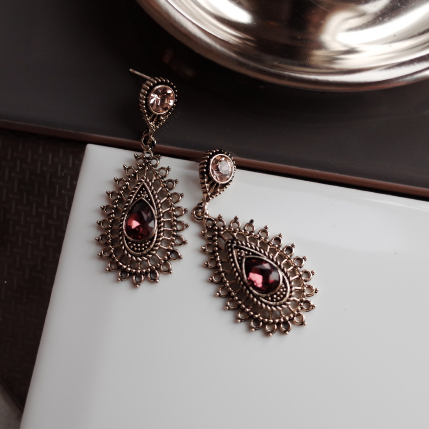 Fiesta Vintage Holistic Antique Sun Earrings Luxur