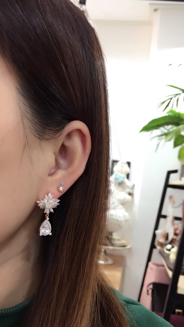 Snow Queen Drop Drop Earrings Bright luxurious uni