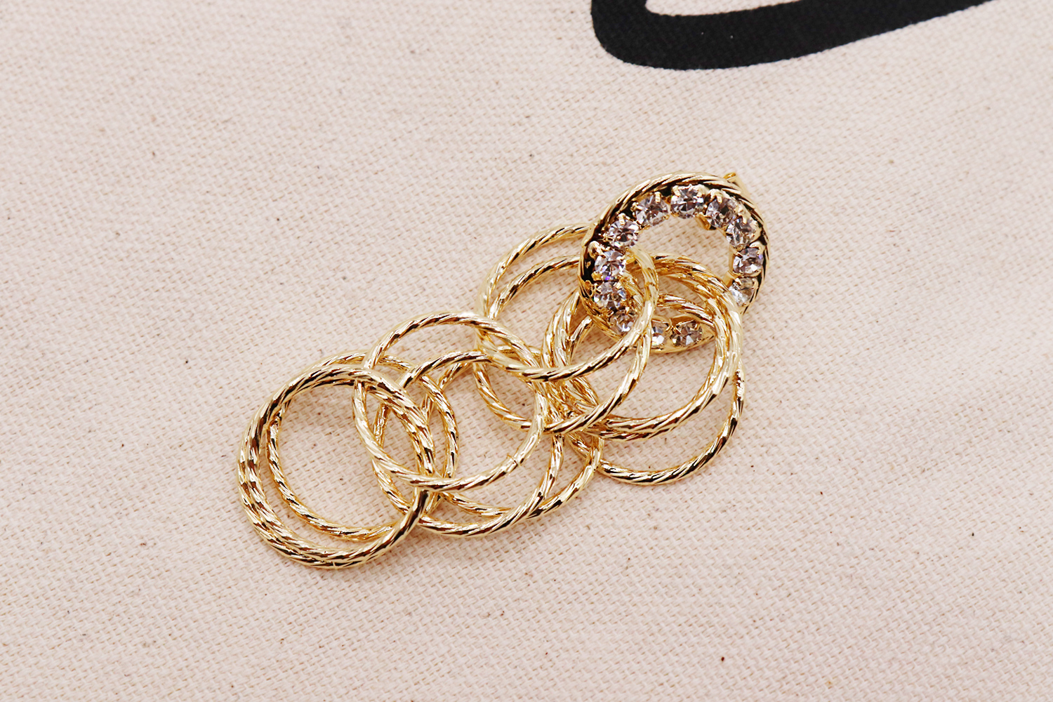 Marcia Gold Circle Earrings Twenties Drop Clubs Lo