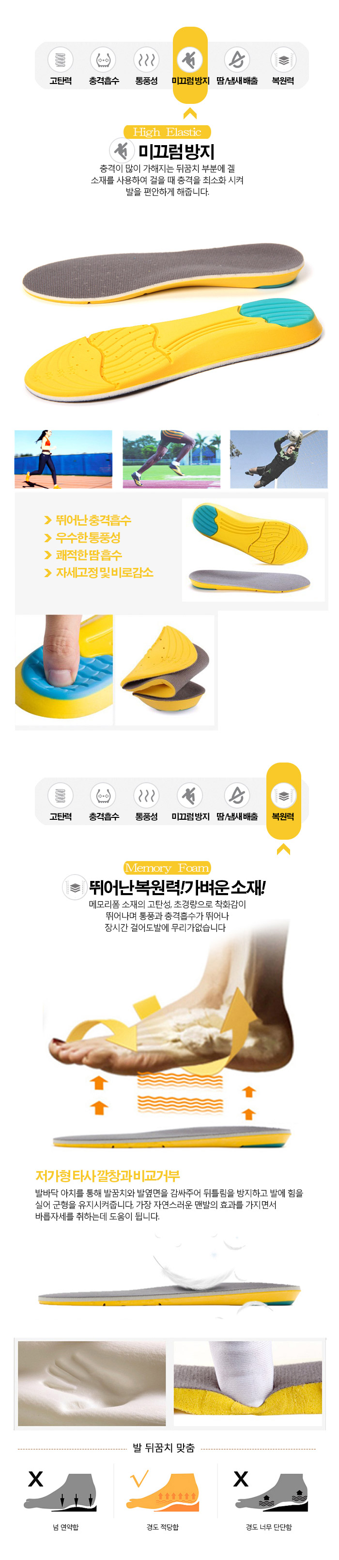 Sports Insole Functional Memory foam Kind of Latex