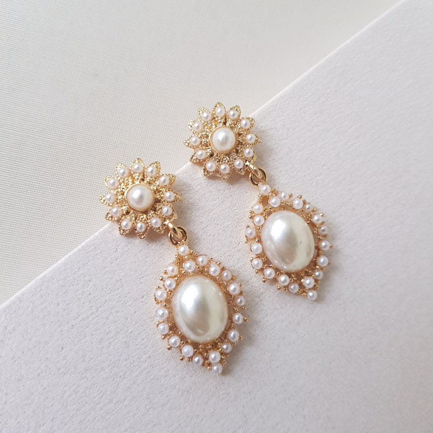 Bianco Pearl Pearl Drop Earrings Date Fashion Wedd