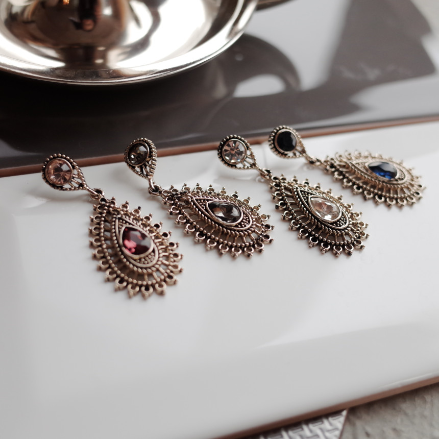 Fiesta Vintage Holistic Antique Sun Earrings Luxur