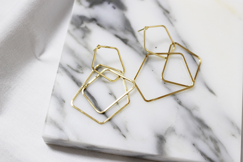 Vintage Simple Long Drop Earrings Mouton-bling Nic