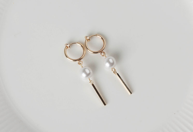 Heart pearl drop earrings 6PC set Swarovski non-pi