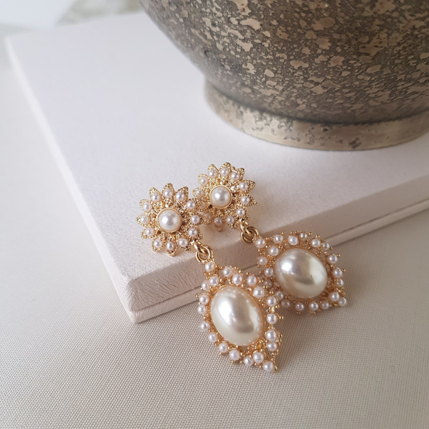 Bianco Pearl Pearl Drop Earrings Date Fashion Wedd