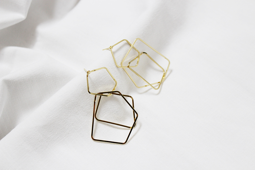 Vintage Simple Long Drop Earrings Mouton-bling Nic