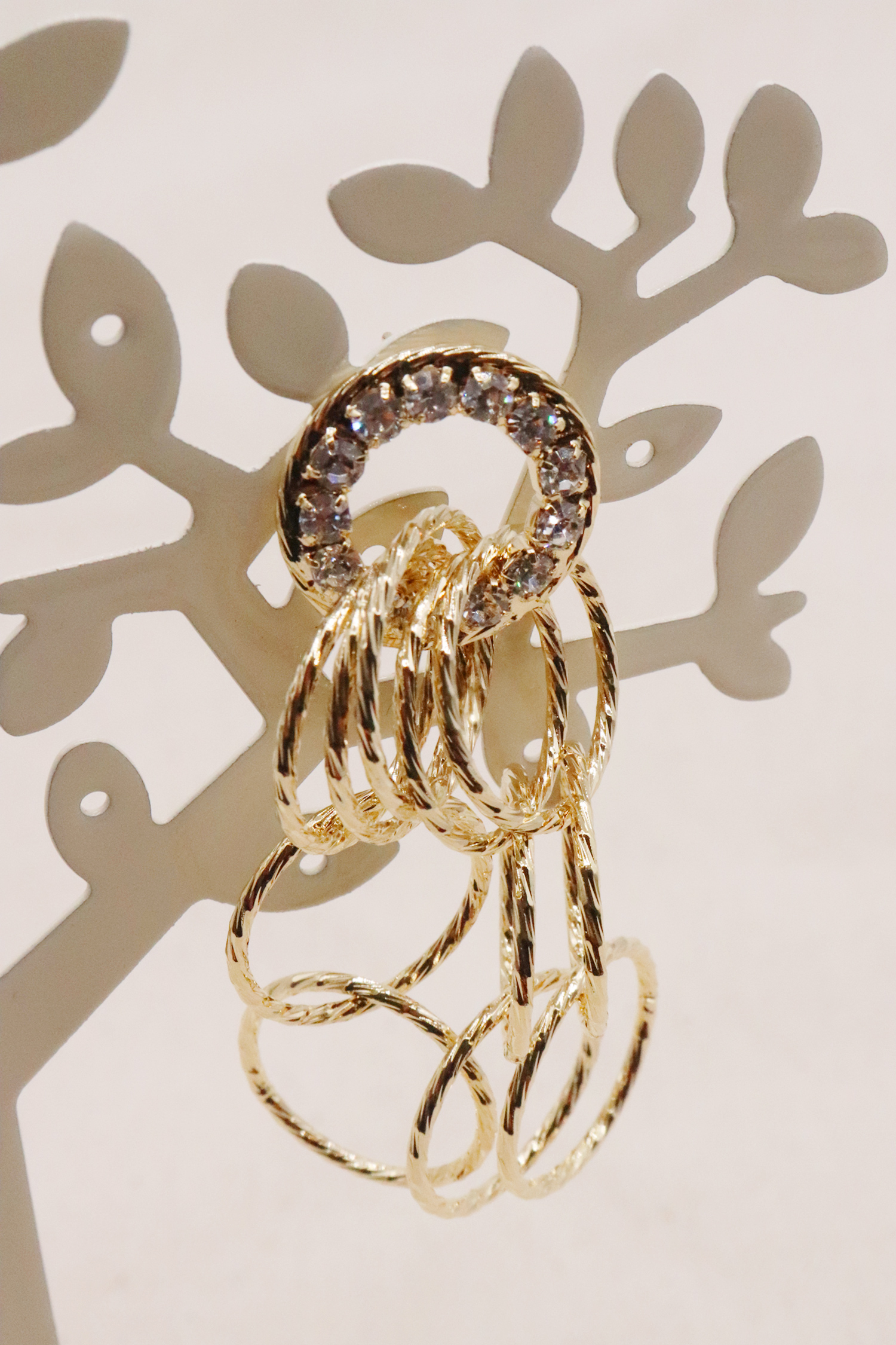 Marcia Gold Circle Earrings Twenties Drop Clubs Lo