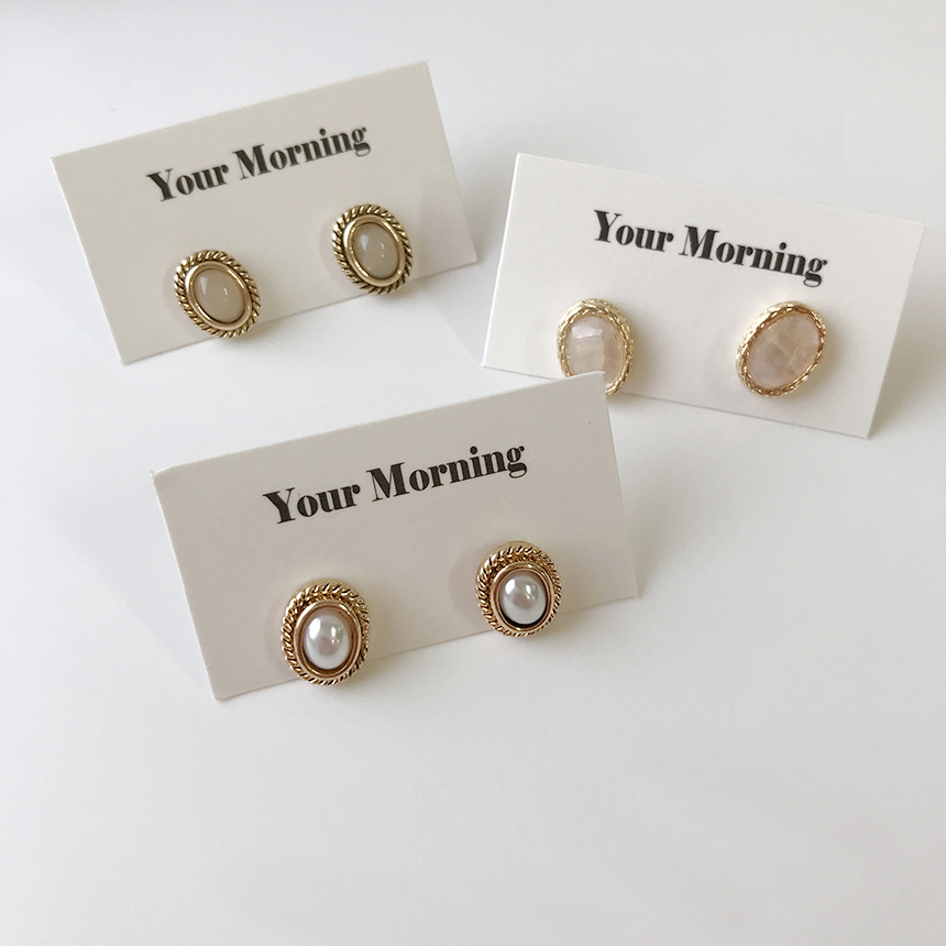 Button Vintage Antique Earring Simple Earring Drop