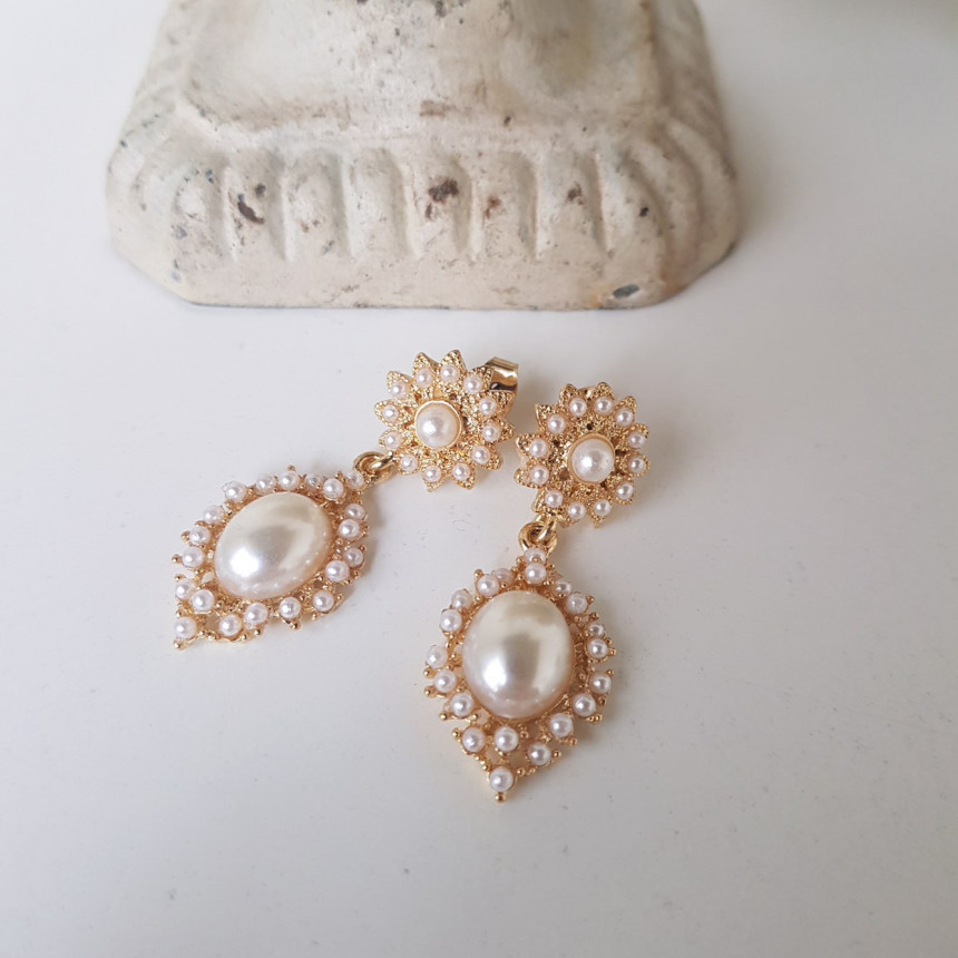 Bianco Pearl Pearl Drop Earrings Date Fashion Wedd