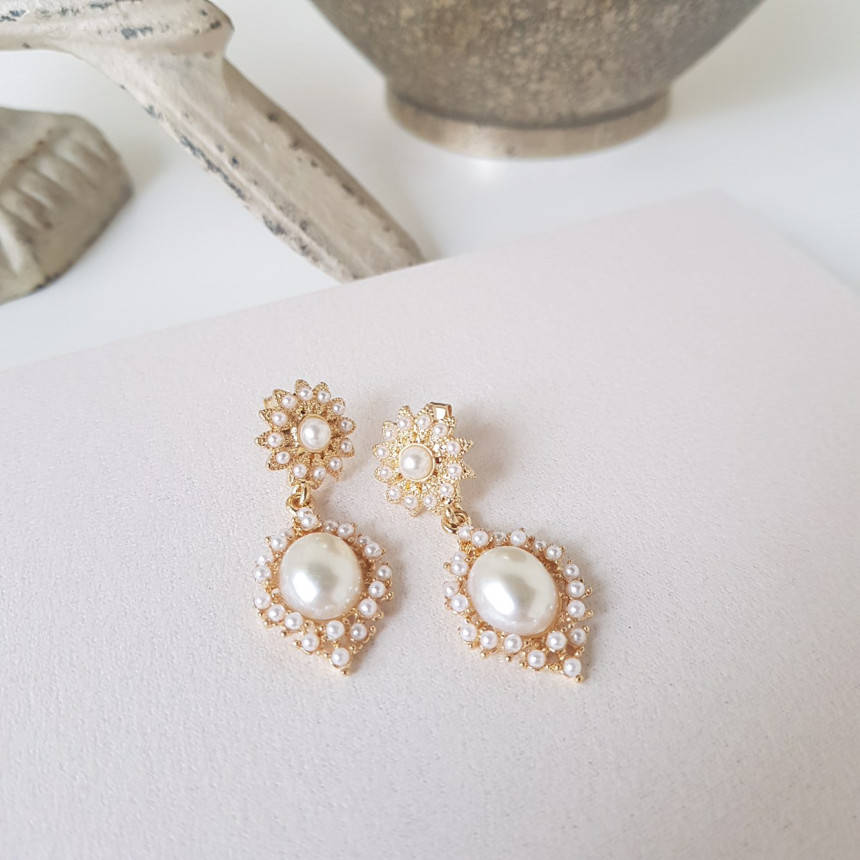Bianco Pearl Pearl Drop Earrings Date Fashion Wedd