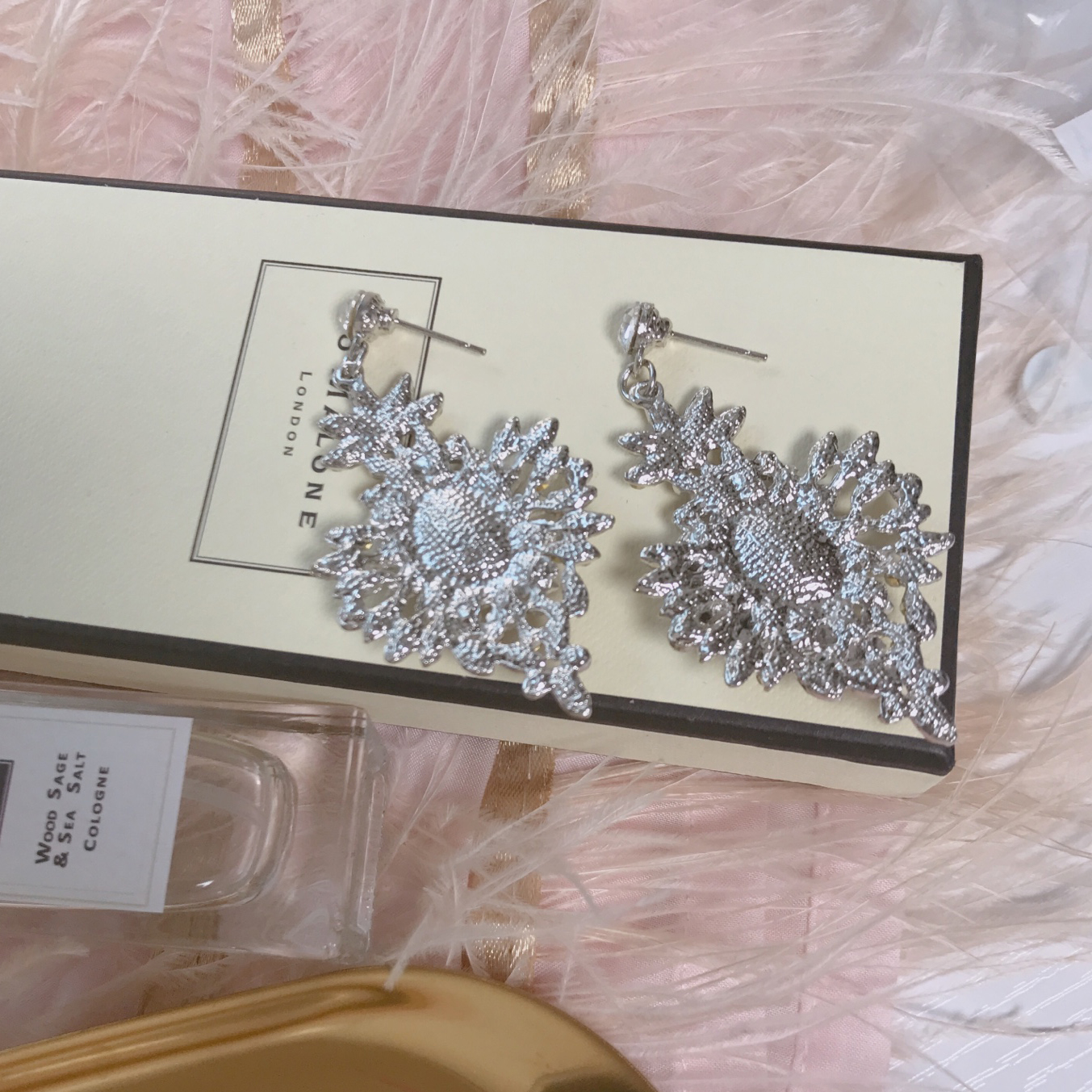 Lace Cubic Bold Drop Earring Earring with Earring 