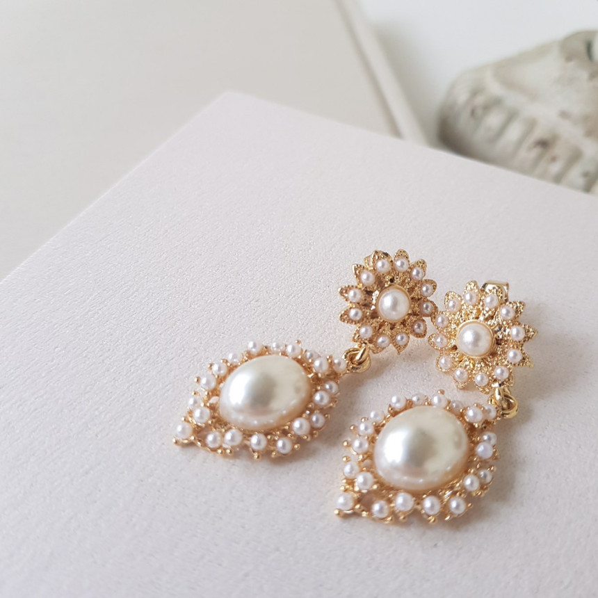 Bianco Pearl Pearl Drop Earrings Date Fashion Wedd