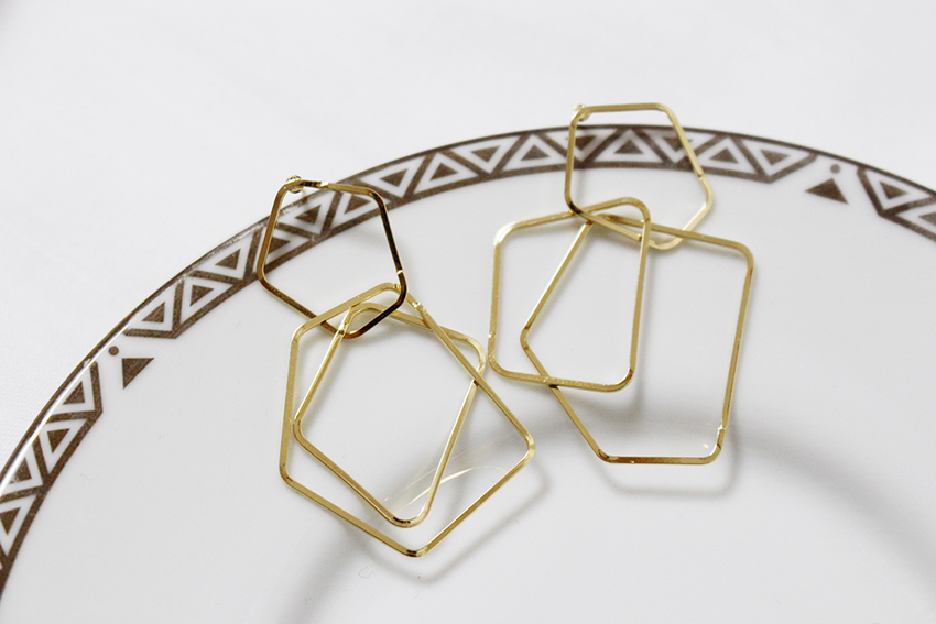 Vintage Simple Long Drop Earrings Mouton-bling Nic