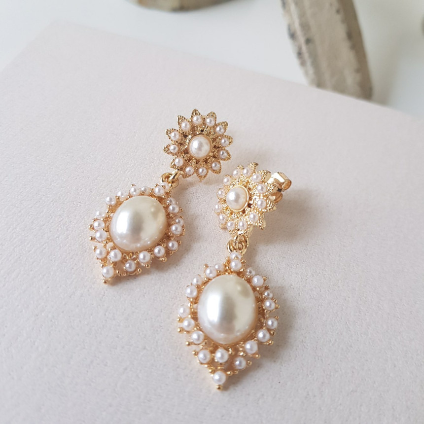 Bianco Pearl Pearl Drop Earrings Date Fashion Wedd