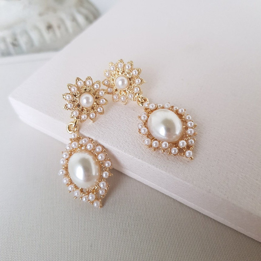 Bianco Pearl Pearl Drop Earrings Date Fashion Wedd