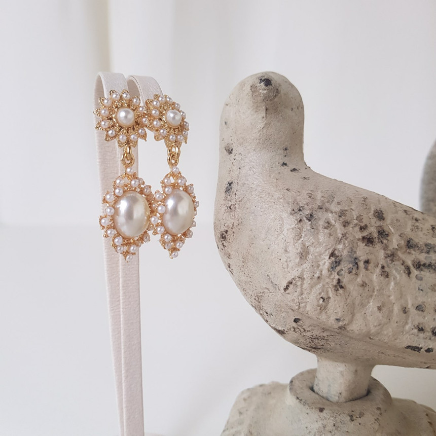 Bianco Pearl Pearl Drop Earrings Date Fashion Wedd