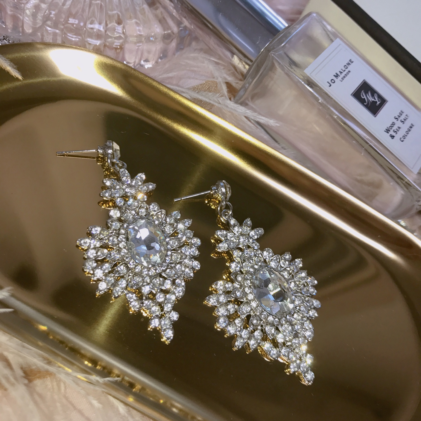 Lace Cubic Bold Drop Earring Earring with Earring 