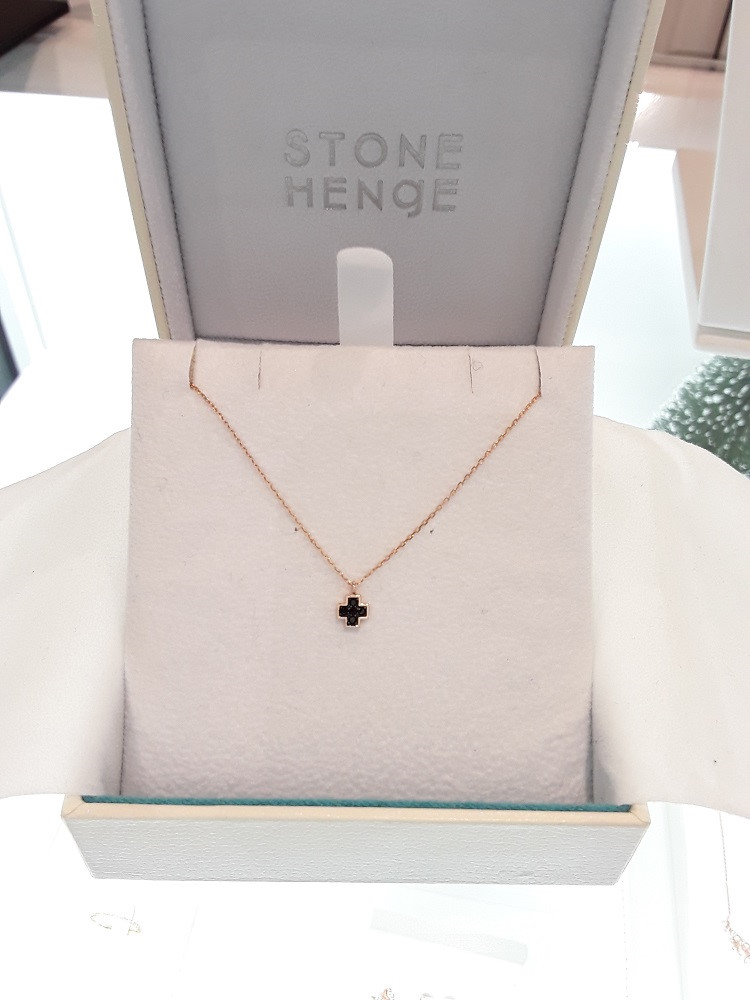 Stonehenge Rose Gold Necklace G1655 Minimal Style 