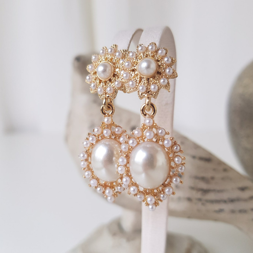 Bianco Pearl Pearl Drop Earrings Date Fashion Wedd