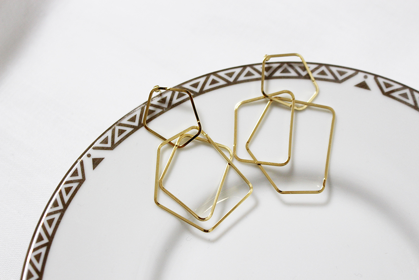 Vintage Simple Long Drop Earrings Mouton-bling Nic