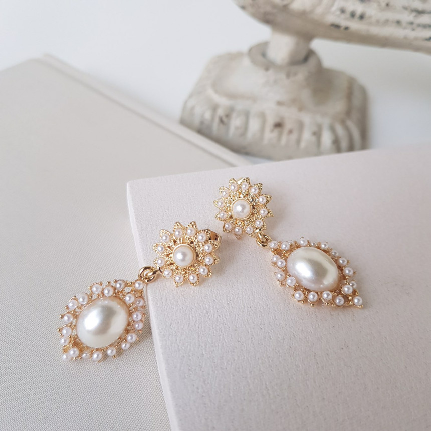 Bianco Pearl Pearl Drop Earrings Date Fashion Wedd