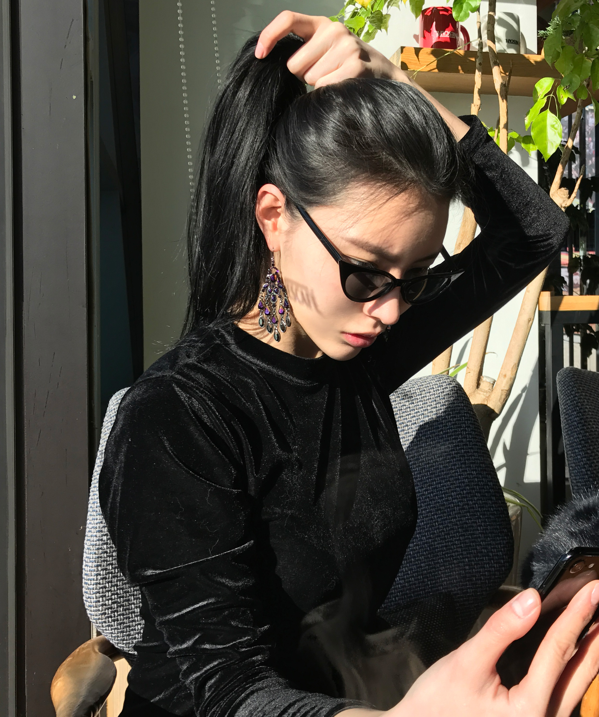 Purple Chandelier Bold Earrings Party New Year Col