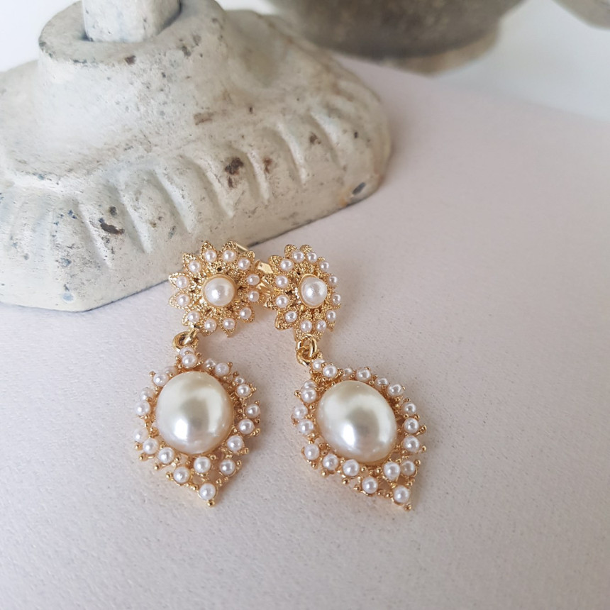 Bianco Pearl Pearl Drop Earrings Date Fashion Wedd