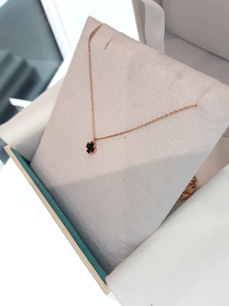 Stonehenge Rose Gold Necklace G1655 Minimal Style 