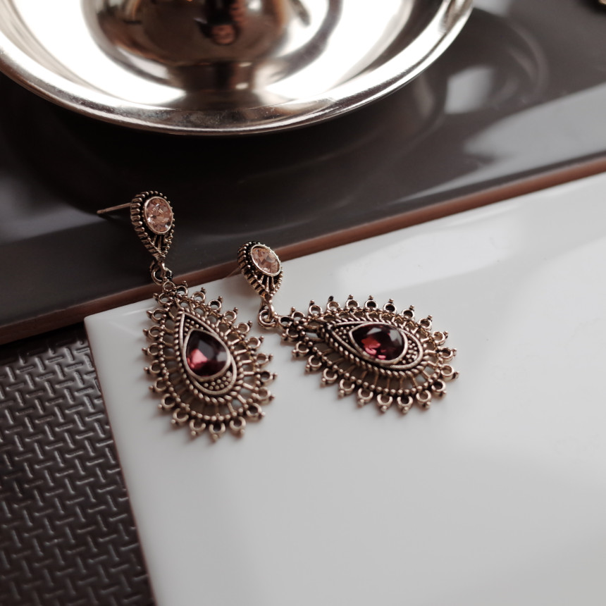 Fiesta Vintage Holistic Antique Sun Earrings Luxur