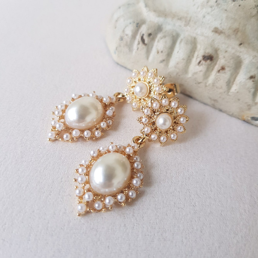 Bianco Pearl Pearl Drop Earrings Date Fashion Wedd