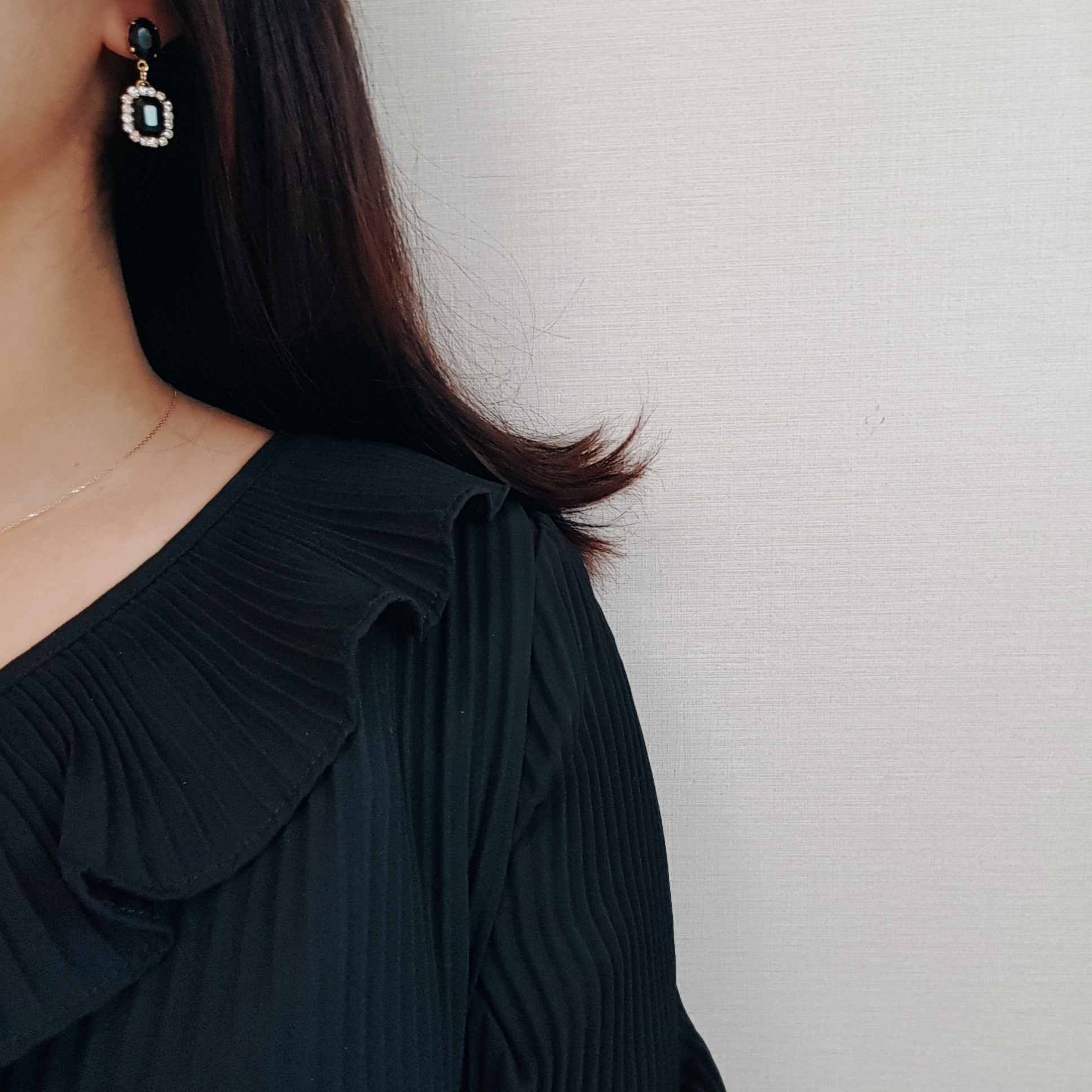 Drop Black Cubic Bling Earrings Diamond Earrings F