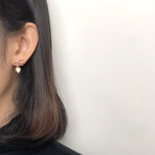 Free Shipping Heart Ring Pomade Cubic 7 pearl earr