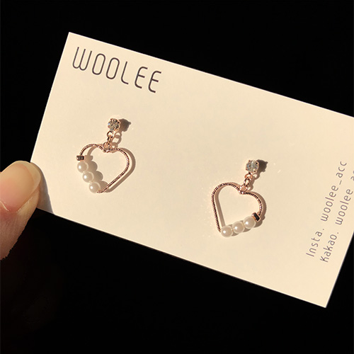 Free Shipping Heart Ring Pomade Cubic 7 pearl earr