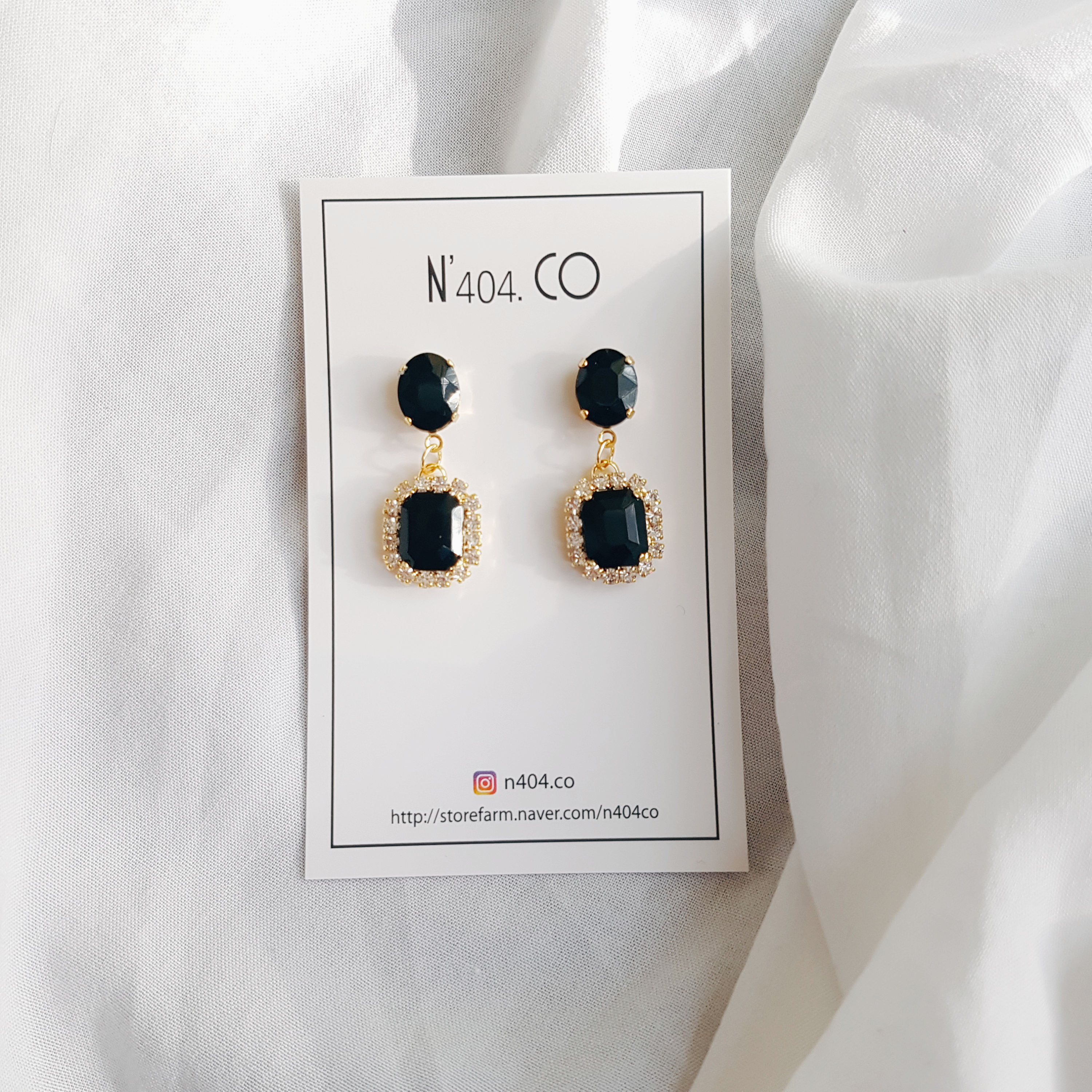 Drop Black Cubic Bling Earrings Diamond Earrings F