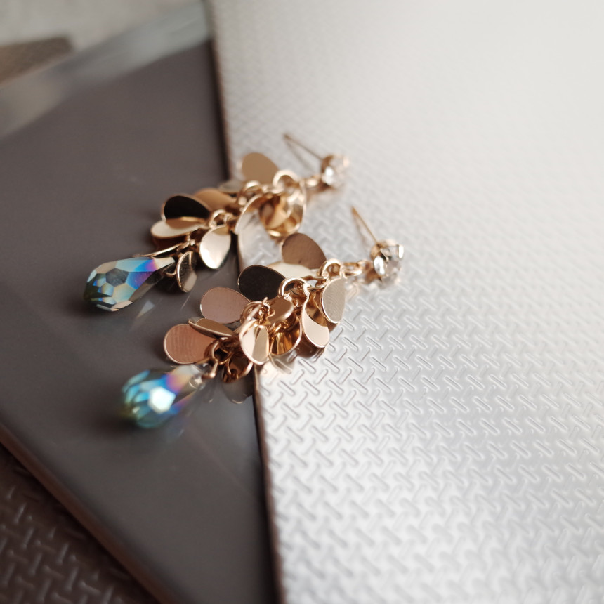 NO.75 Bullet Glass Kangkalan Stone Post Earrings S