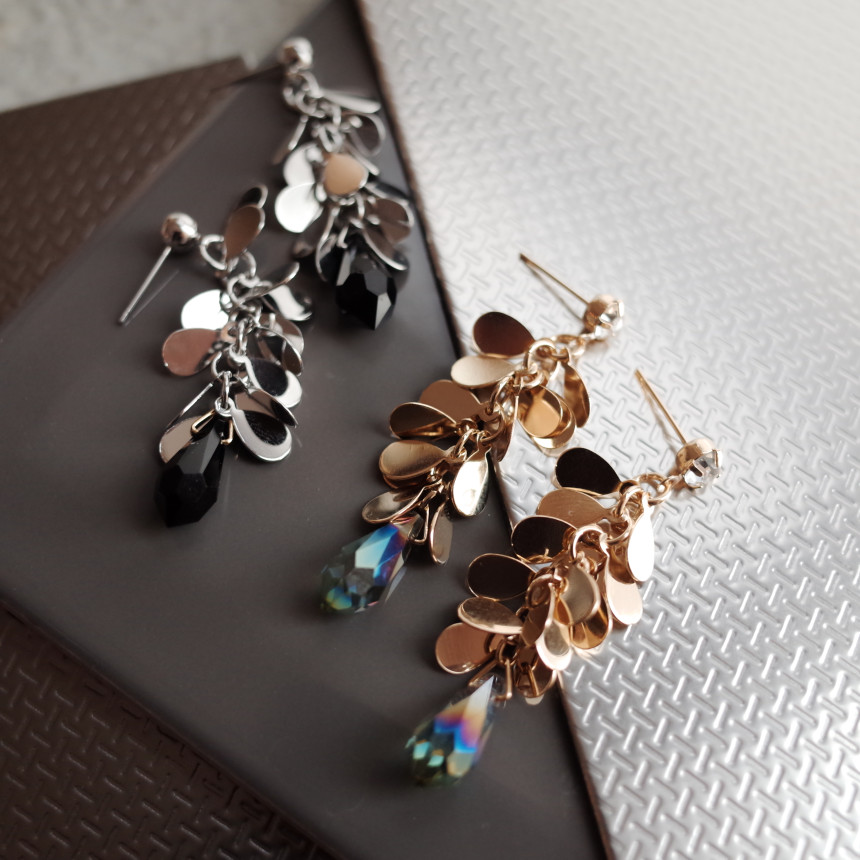 NO.75 Bullet Glass Kangkalan Stone Post Earrings S