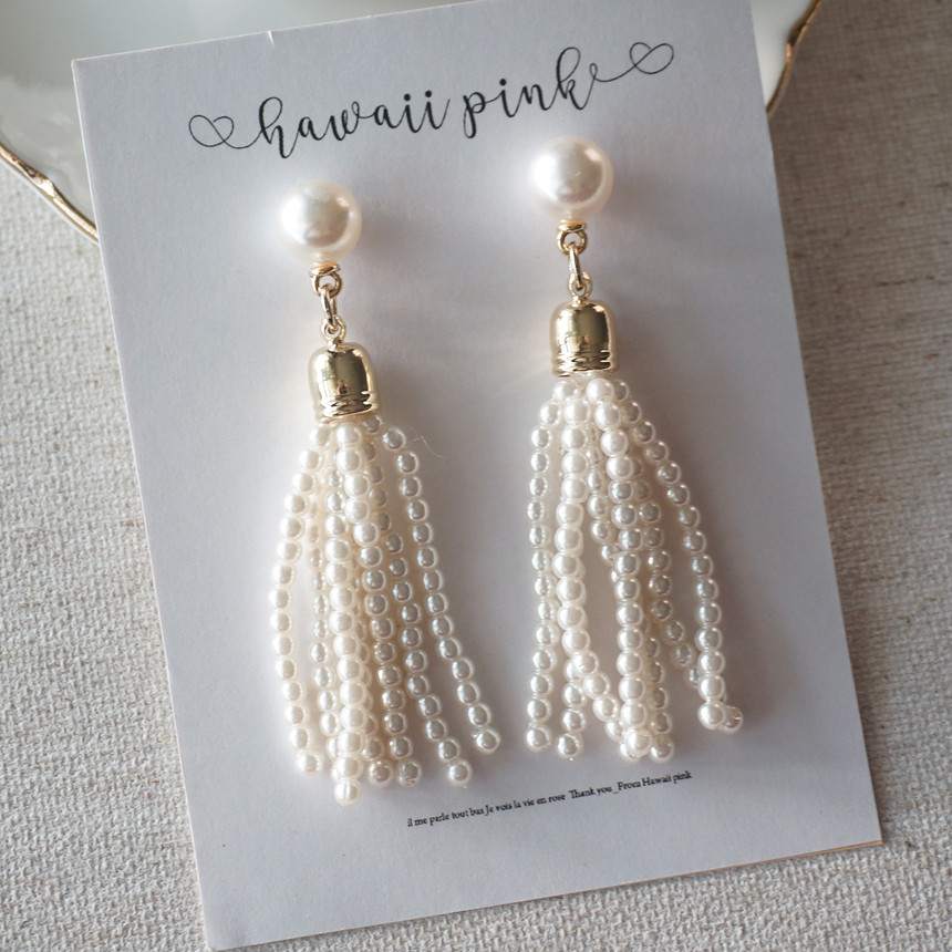 Specials Vintage Flower Cubic Pearl Tassel Heart D