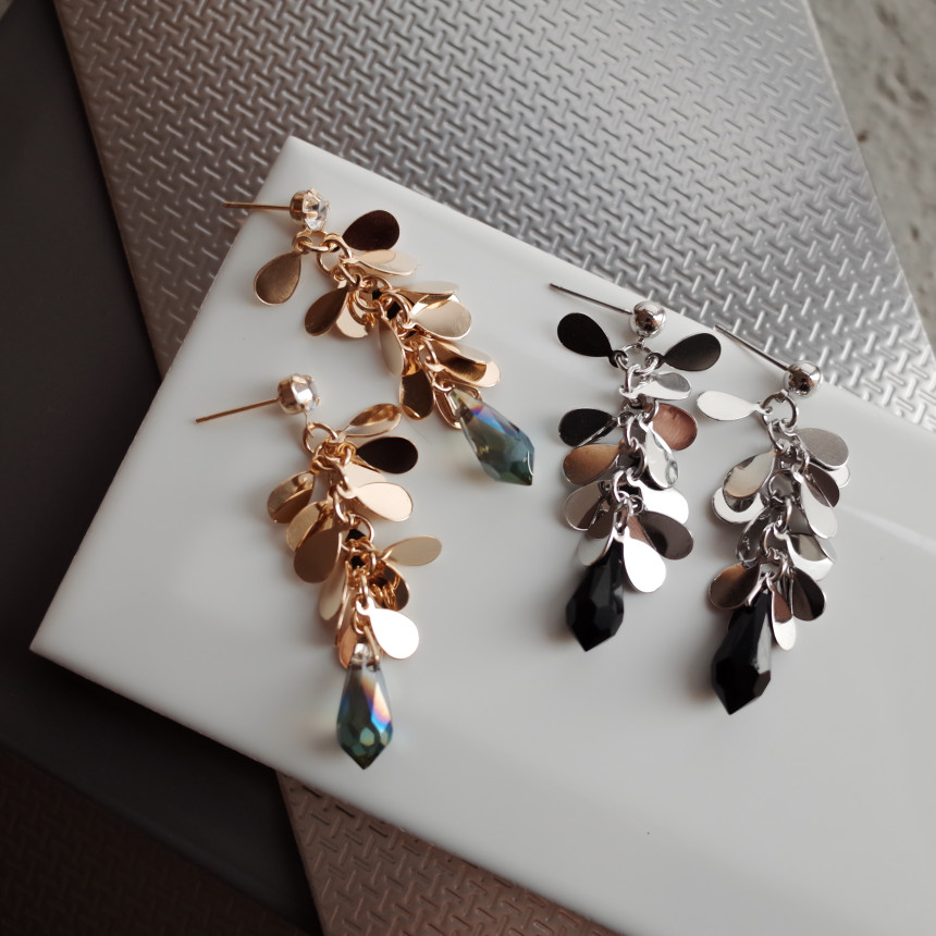 NO.75 Bullet Glass Kangkalan Stone Post Earrings S