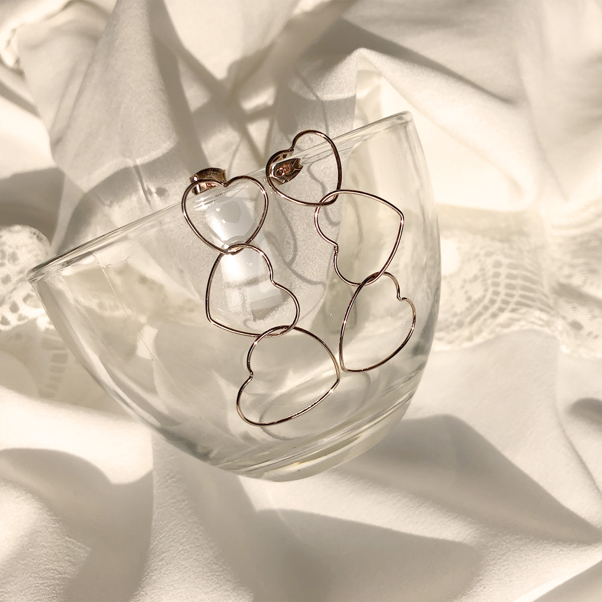 Free Shipping Heart Ring Pomade Cubic 7 pearl earr