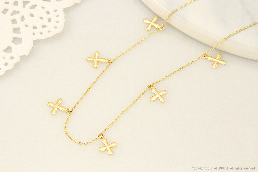 18k Cross Choker Choker Necklace 30 lenders 14k Ro
