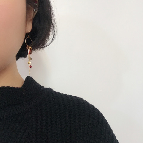 Papua Beads Drop Earrings Contemporary Styling New