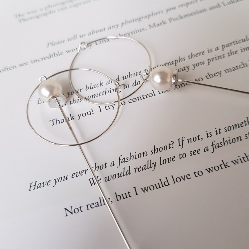 Lacy Crystal Drop Ring Earrings 2color Classic Loo