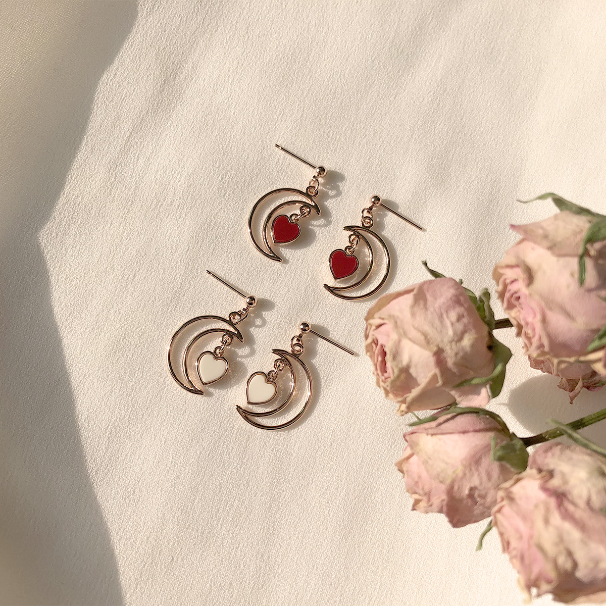 Free Shipping Heart Ring Pomade Cubic 7 pearl earr