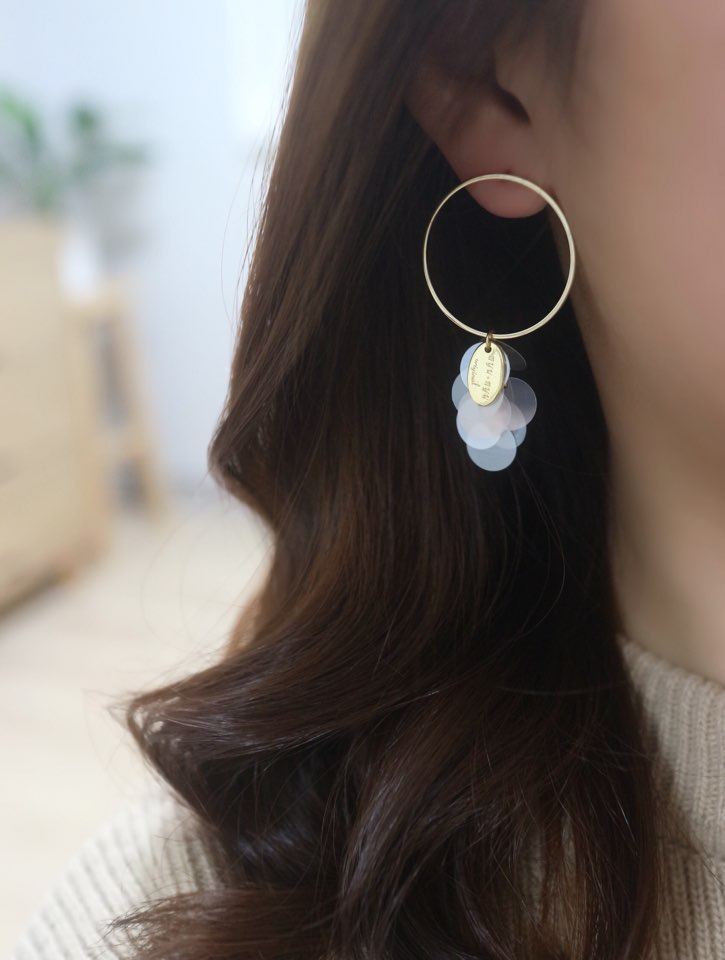 Transparent unfold earrings daily drop Colorful fe