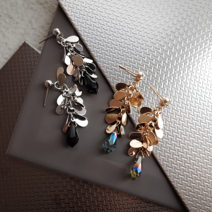 NO.75 Bullet Glass Kangkalan Stone Post Earrings S