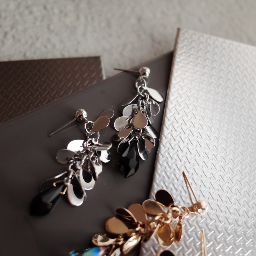 NO.75 Bullet Glass Kangkalan Stone Post Earrings S