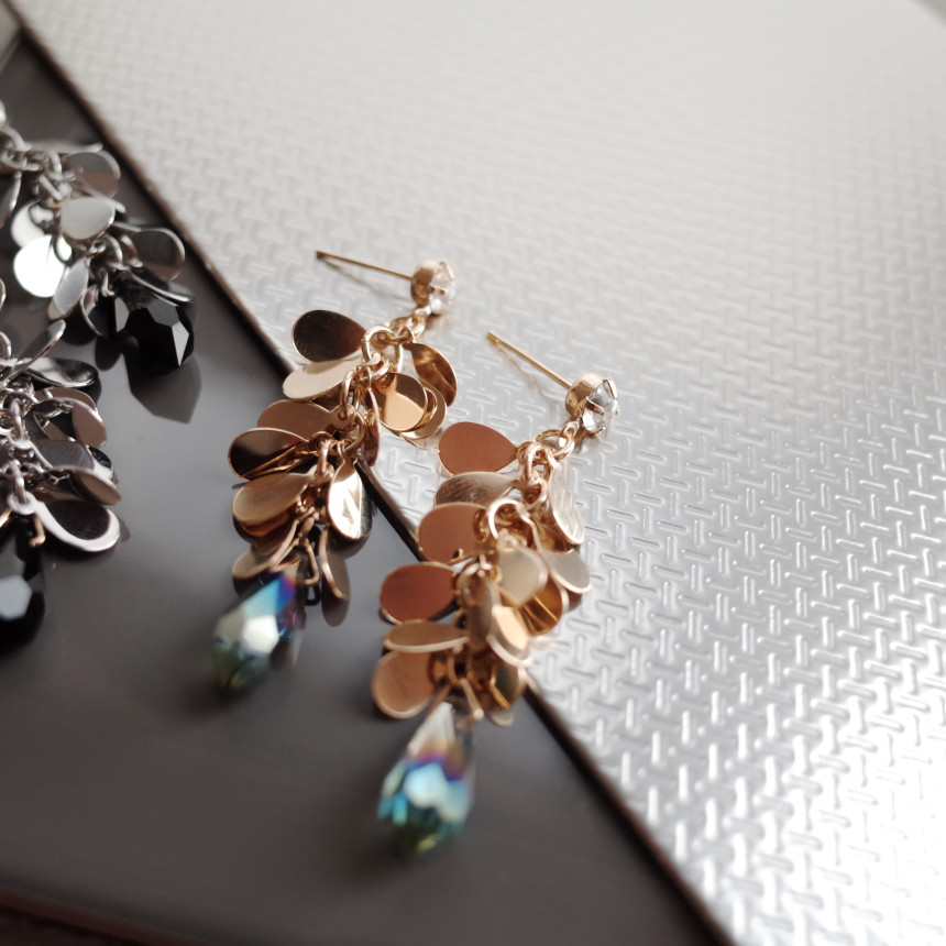 NO.75 Bullet Glass Kangkalan Stone Post Earrings S